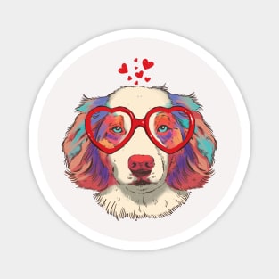 Australian Shepherd Dog Valentine's day Magnet